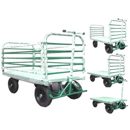 Carrinho Plataforma 4 grades Removiveis 1500x800x700 Carga 800kg