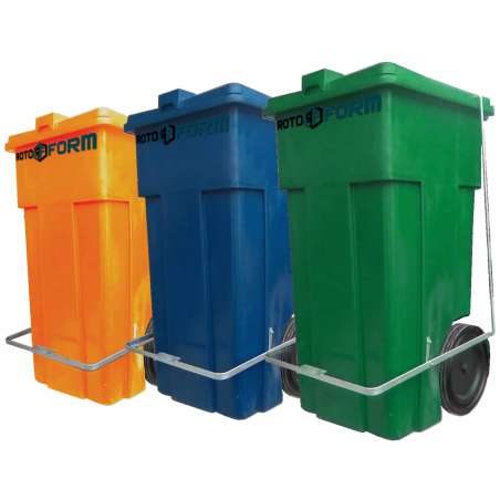 Carrinho de Lixo 240L Roda 300mm com Pedal cores