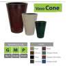 vaso cone sem borda