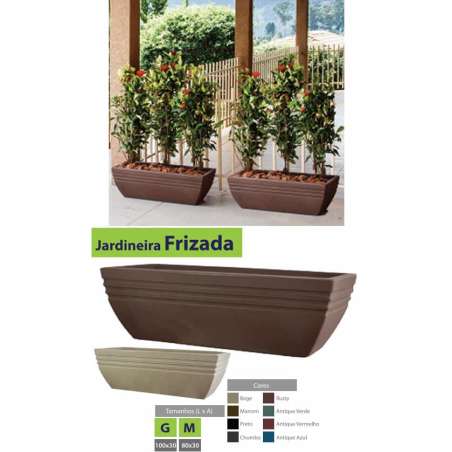 vaso jardineira frizada