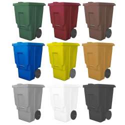 container lixo 360L Roda 300mm diversas cores