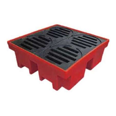 Pallet de Contenção 4 Tambores Vermelho 420 Litros