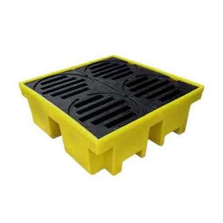 Pallet de Contenção 4 Tambores Amarelo 420 Litros