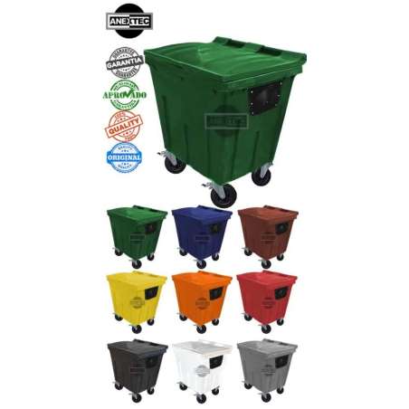 Container de lixo 1000 Litros com Pedal cores
