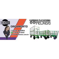 Carrinho Fechado Tela 4 Rodas 1200x650x700 cod 84000
